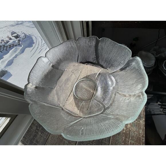 Arcoroc Fleur Extra Large Bowl 12" W France Vintage Deep Glass Punch Bowl - Picture 12 of 14